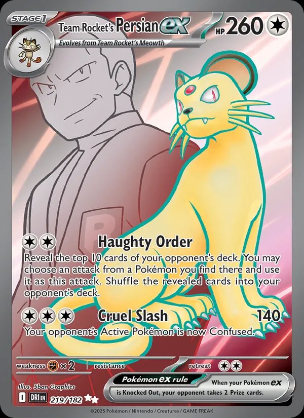 Team Rocket's Persian ex - 219/182