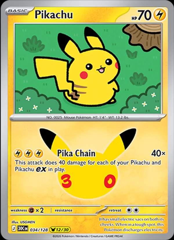 Pikachu - 034/128