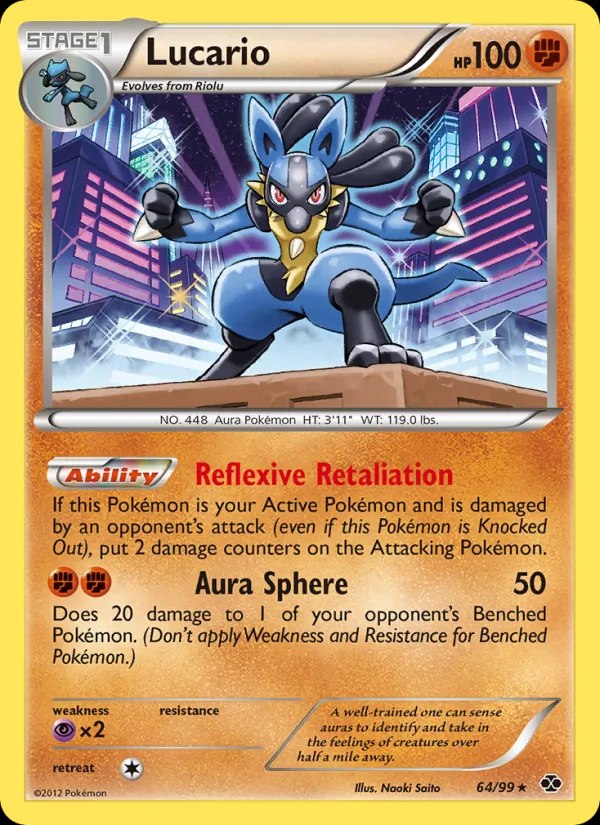 Lucario - 64/99 (Cosmos Holo)