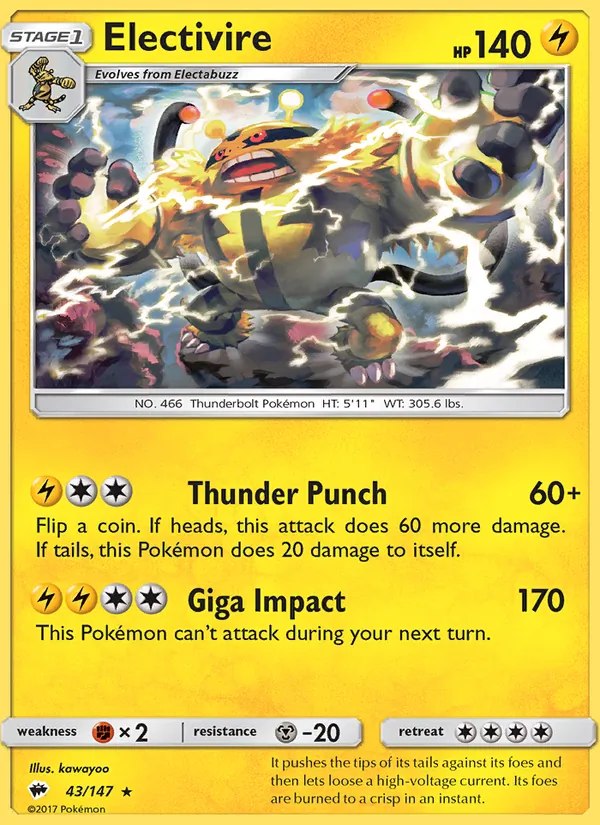 Electivire - 43/147 (#53 Pikachu Stamped)