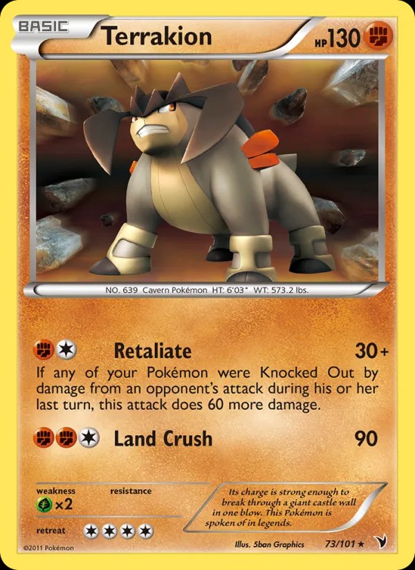 Terrakion - 73/101 (Cosmos Holo)