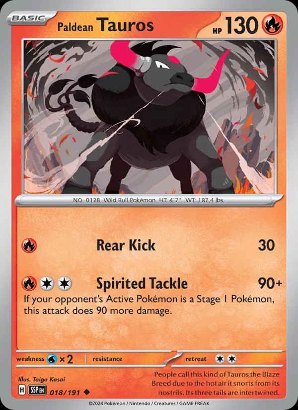 Paldean Tauros - 018/191