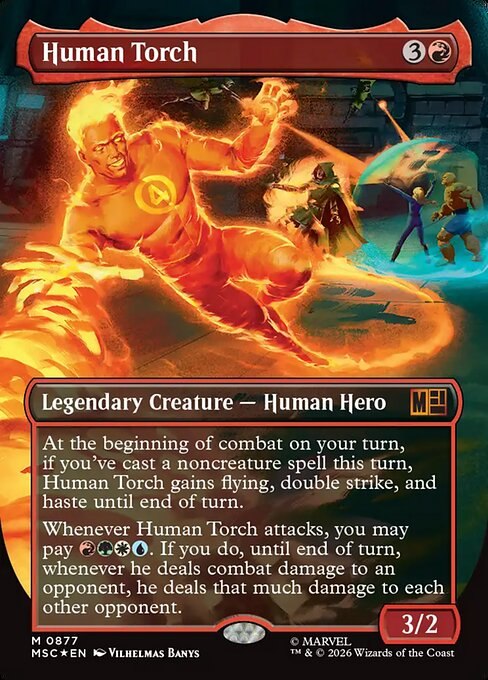 Human Torch (Borderless) (Surge Foil)