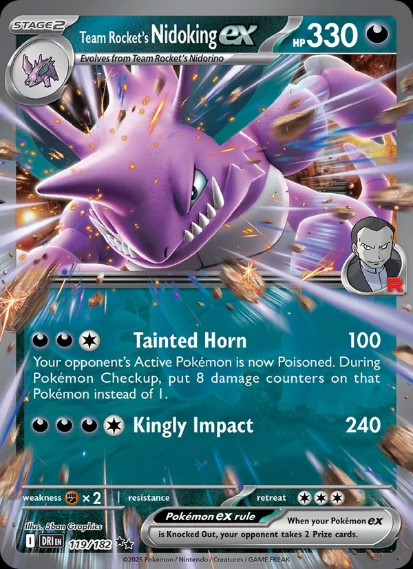 Team Rocket's Nidoking ex (Mirror Holo)