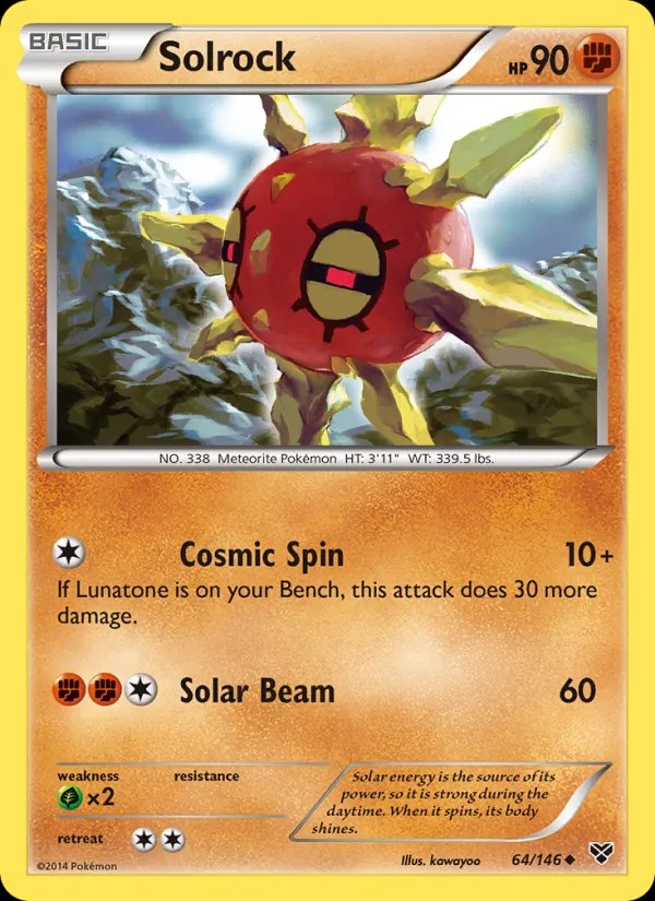 Solrock - 64/146 (Pokemon League) [1st Place]