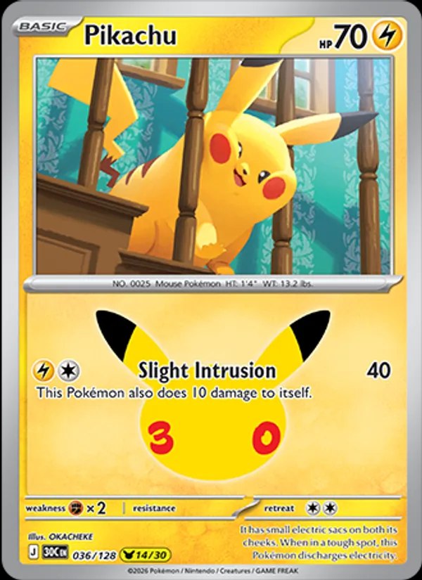 Pikachu - 036/128