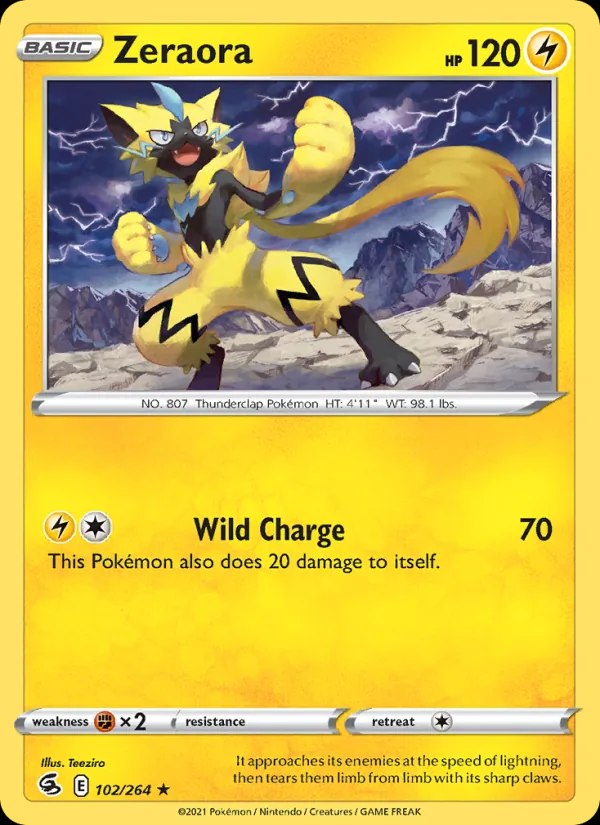 Zeraora - 102/264 (#5 Pikachu Stamped)