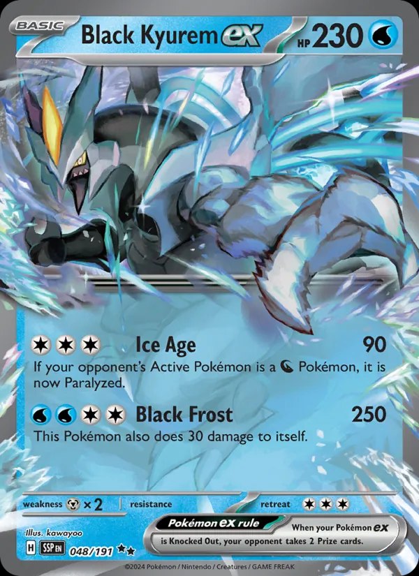 Black Kyurem ex (Surging Sparks Stamped)