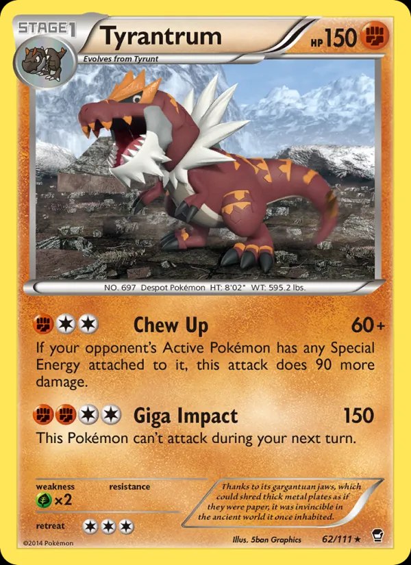 Tyrantrum - 62/111 (Cosmos Holo)