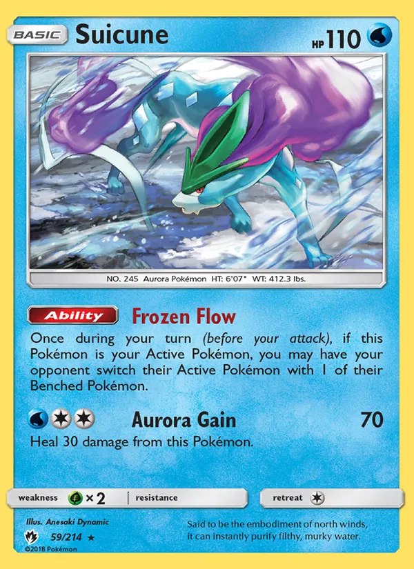 Suicune - 59/214 (Legendary Pokemon Stamped)