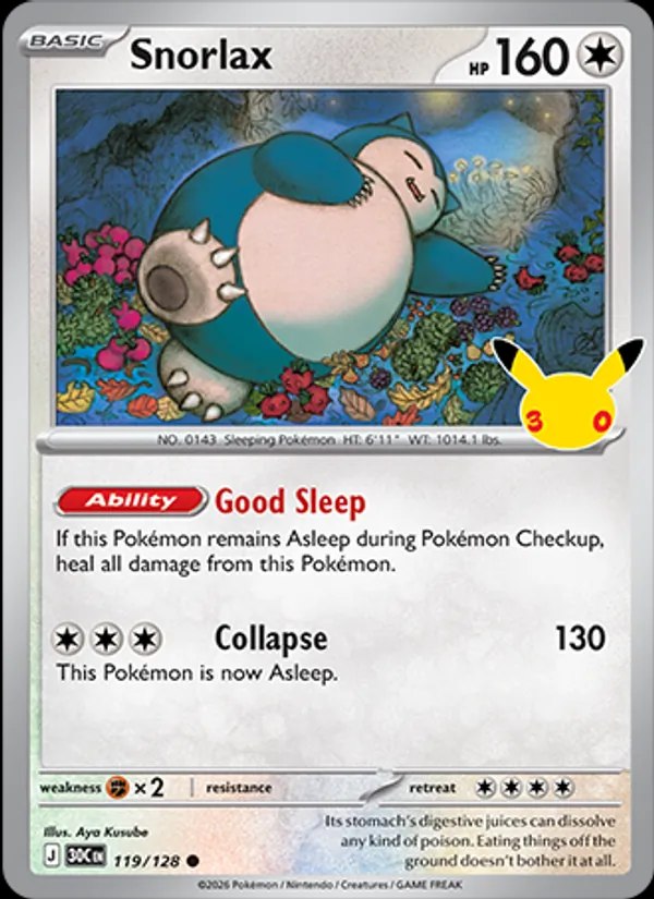 Snorlax (Pikachu Stamped)