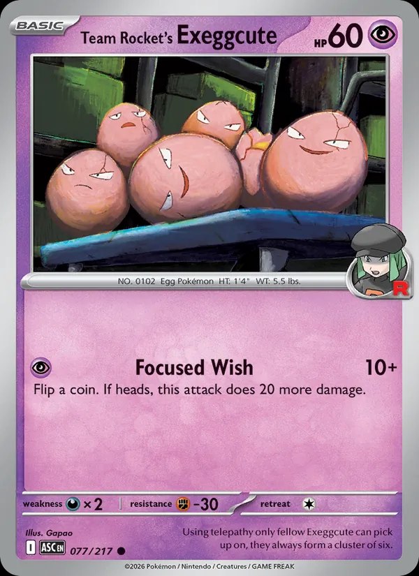 Team Rocket's Exeggcute (Team Rocket Pattern)