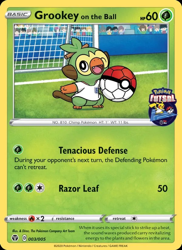 Grookey on the Ball - 003/005 (Pokemon Futsal)