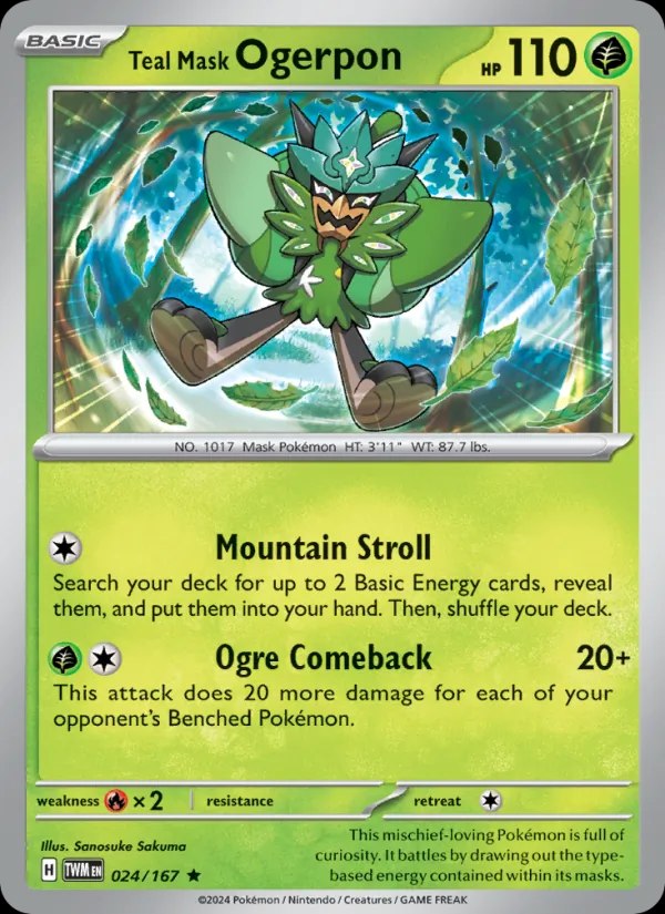Teal Mask Ogerpon - 080/742 (Mirror Holo)