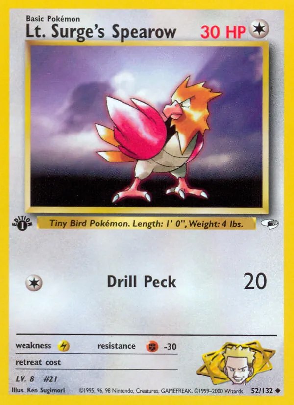 Lt. Surge's Spearow (52)