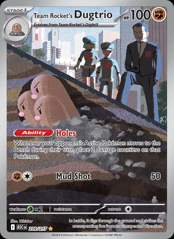 Team Rocket's Dugtrio - 239/217