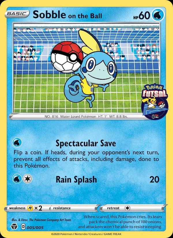 Sobble on the Ball - 005/005 (Pokemon Futsal)