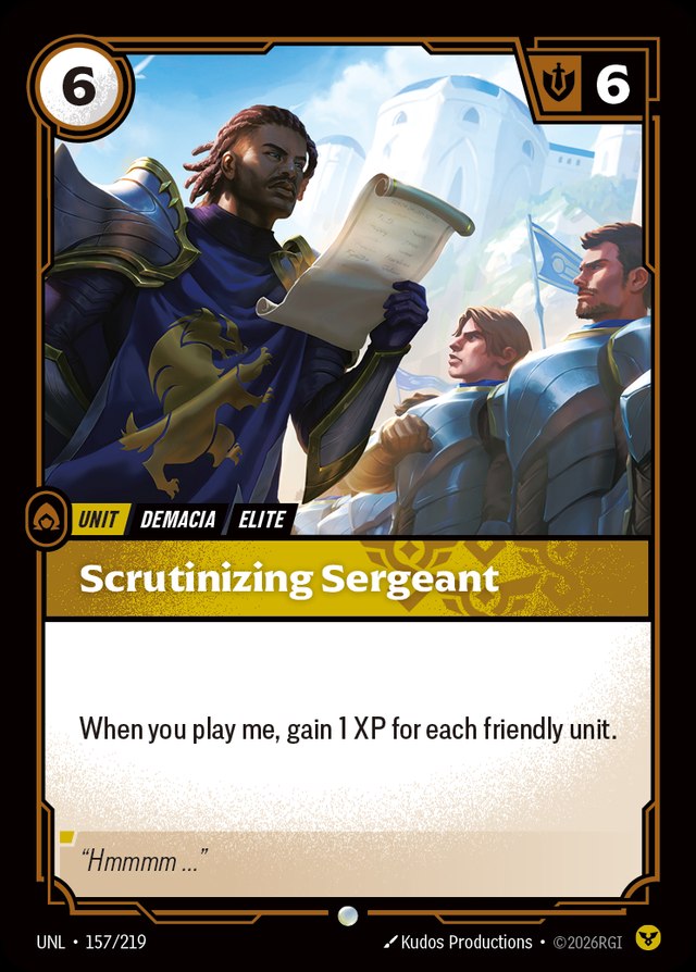 Scrutinizing Sergeant