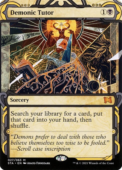 Demonic Tutor (JP Alternate Art) (Foil Etched)