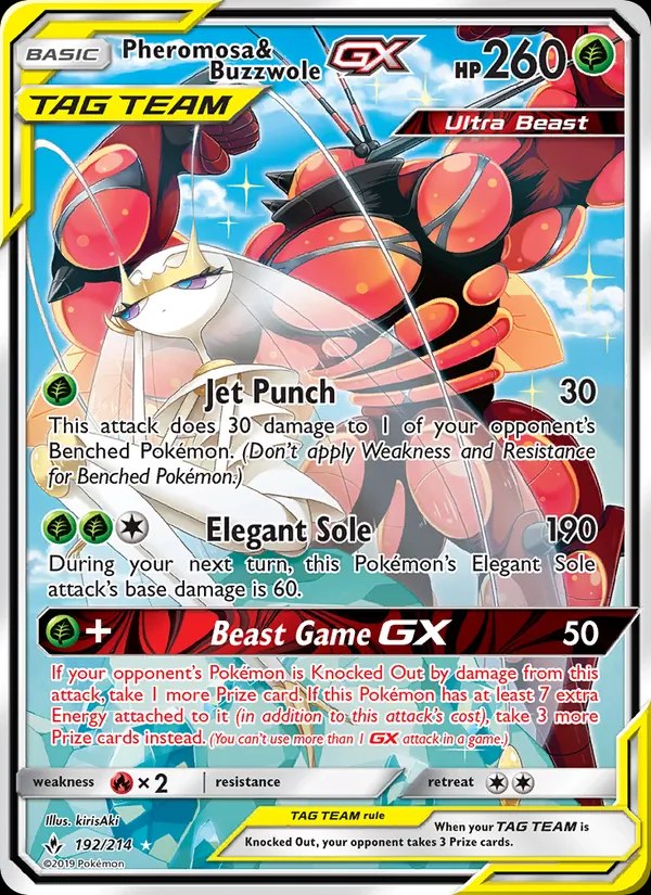 Pheromosa & Buzzwole GX (192) (Alternate Full Art)