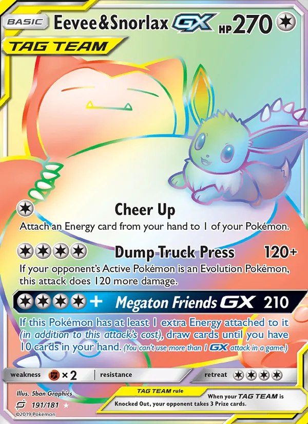 Eevee & Snorlax GX (Secret)