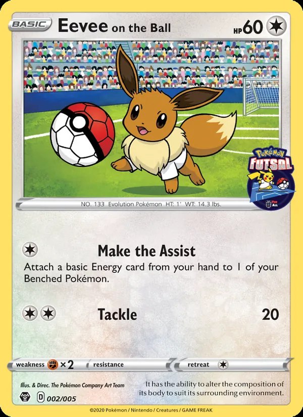 Eevee on the Ball - 002/005 (Pokemon Futsal)