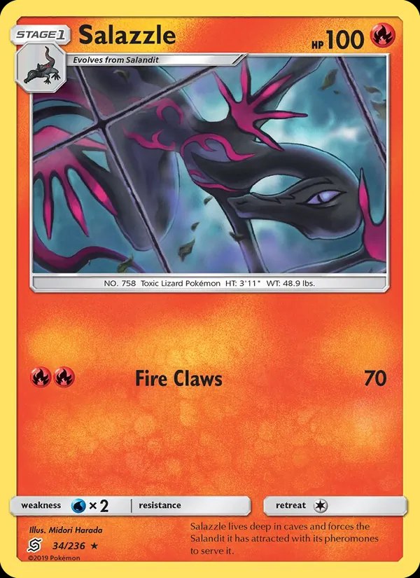 Salazzle - 34/236 (#7 Charizard Stamped)