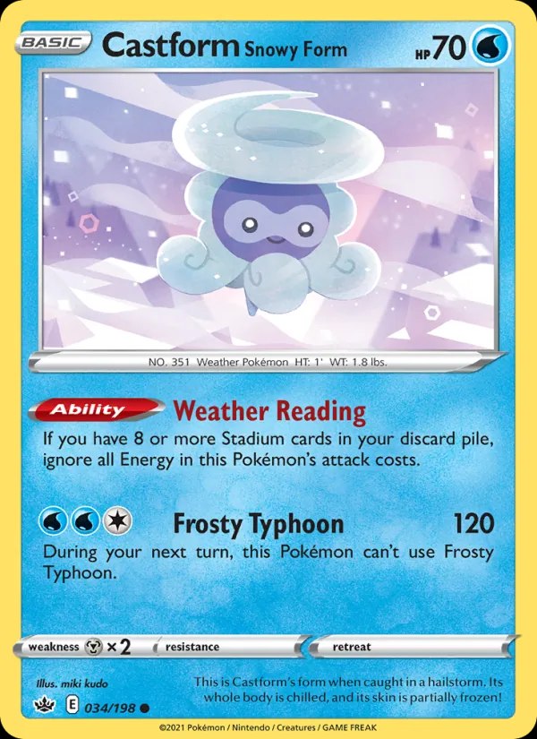 Castform Snowy Form (Mirror Holofoil)