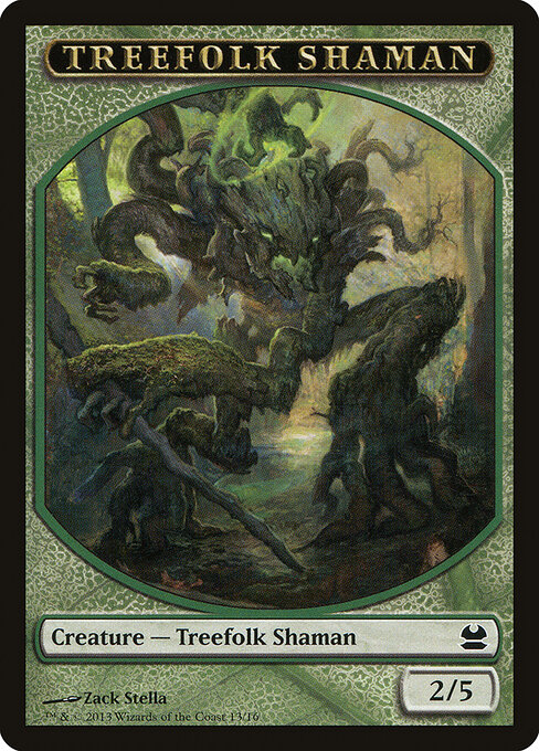 Treefolk Shaman Token (Green 2/5)