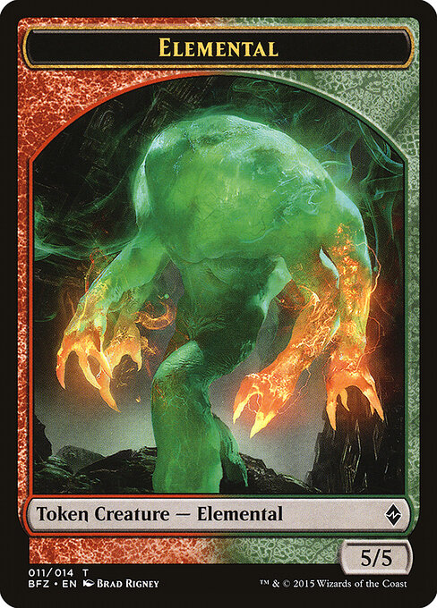 Elemental Token (Green and Red 5/5)