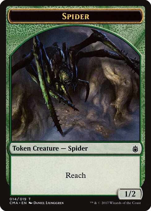 Spider Token (Green 1/2)