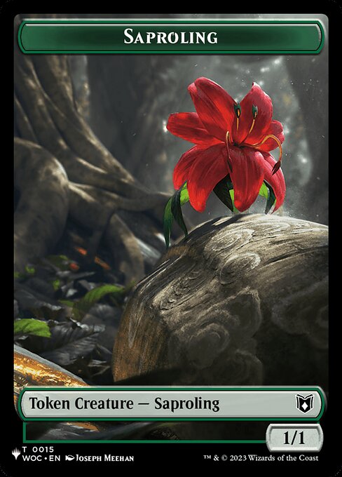 Wurm Token (G 5/5 Trample) // Saproling Token (G 1/1)