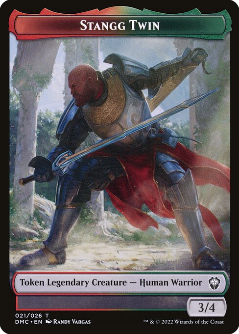 Stangg Twin Token (Red and Green 3/4)