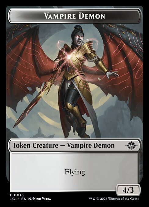 Vampire Demon Token (White and Black 4/3)