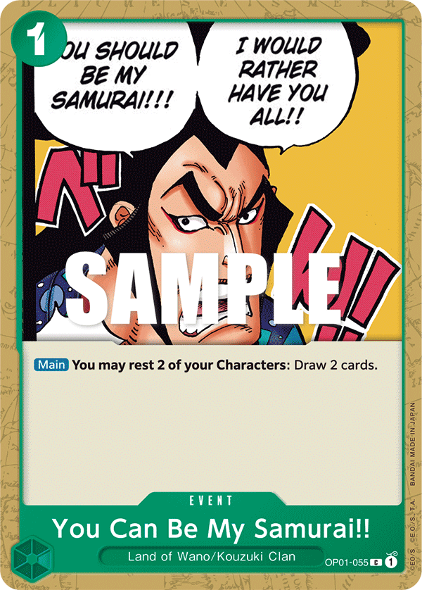 You Can Be My Samurai!! (OP01-055) 카드 이미지