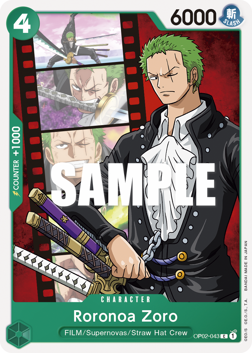 Roronoa Zoro (OP02-043) 카드 이미지