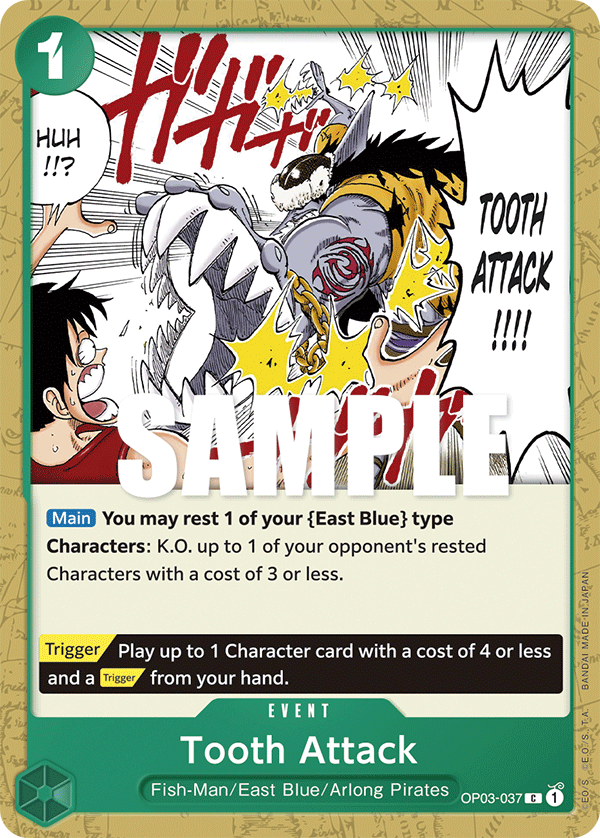 Tooth Attack (OP03-037) 카드 이미지