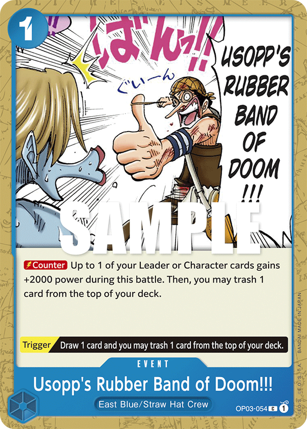 Usopp's Rubber Band of Doom!!! (OP03-054) 카드 이미지