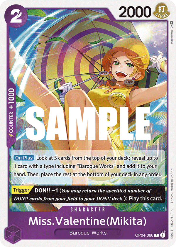 Miss.Valentine(Mikita) (OP04-066) 카드 이미지