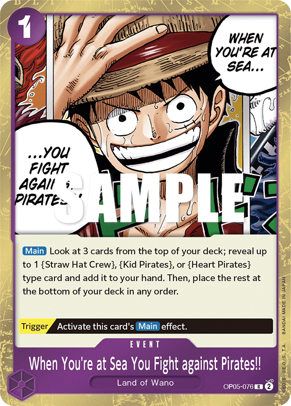 When You're at Sea You Fight against Pirates!! (OP05-076) 카드 이미지