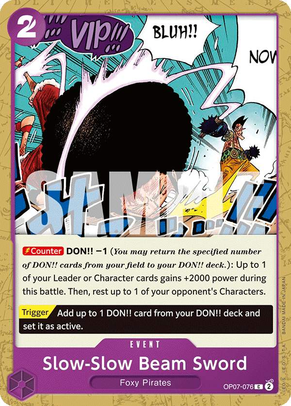 Slow-Slow Beam Sword (OP07-076) 카드 이미지