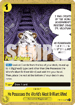 He Possesses the World's Most Brilliant Mind (OP07-114) 카드 이미지