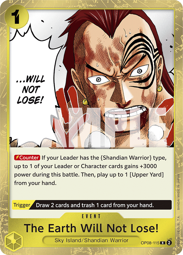 The Earth Will Not Lose! (OP08-115) 카드 이미지