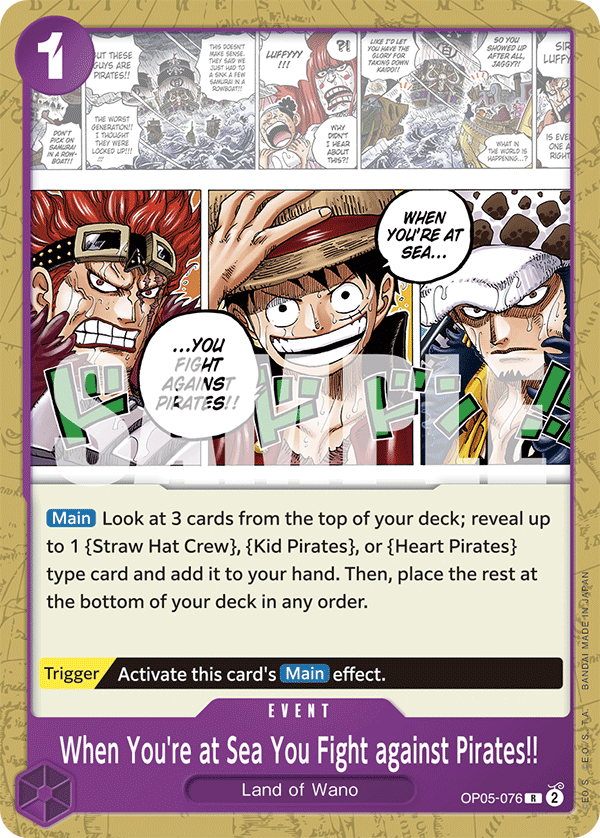 When You're at Sea You Fight against Pirates!! (OP05-076) 카드 이미지