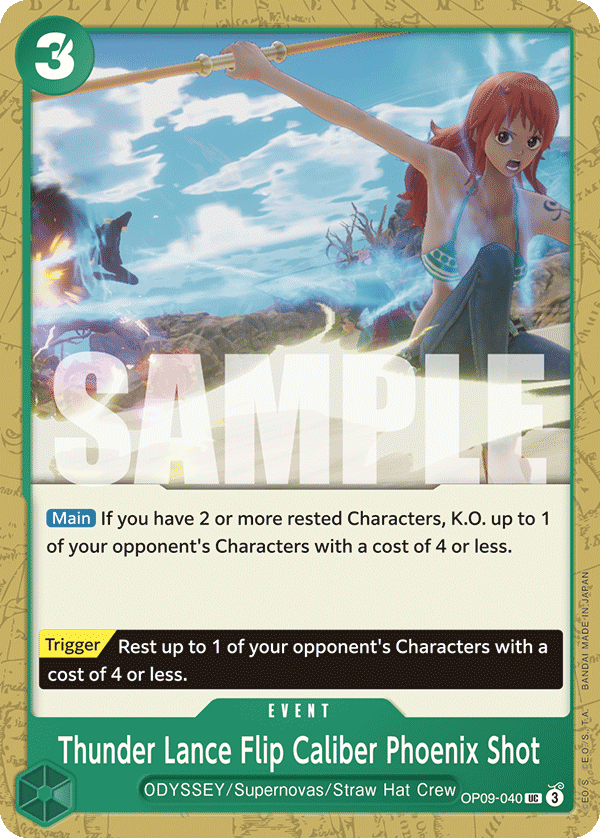 Thunder Lance Flip Caliber Phoenix Shot (OP09-040) 카드 이미지