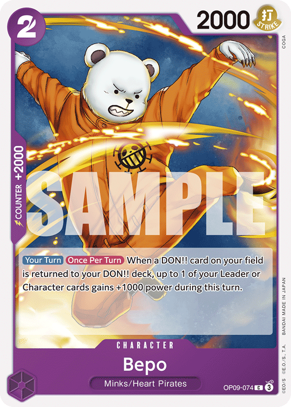 Bepo (OP09-074) 카드 이미지