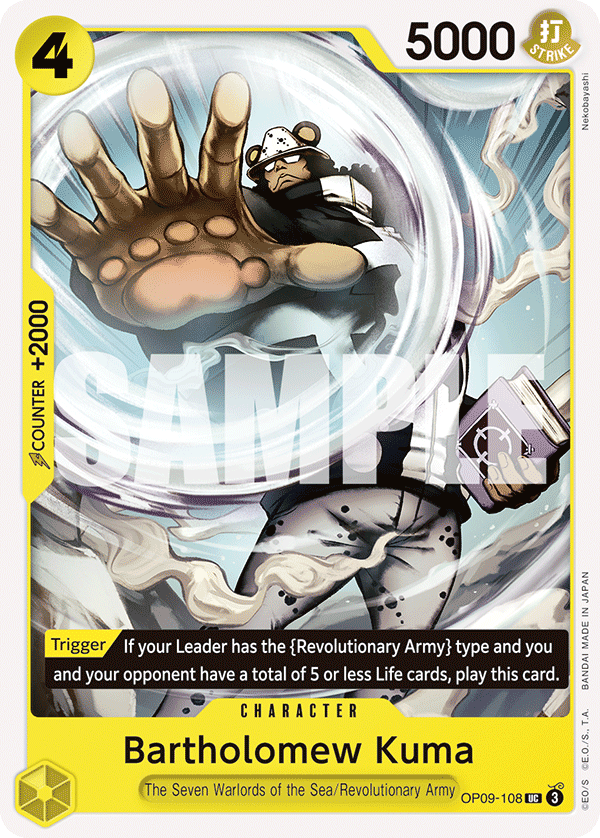 Bartholomew Kuma (OP09-108) 카드 이미지