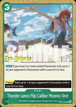 Thunder Lance Flip Caliber Phoenix Shot (OP09-040) 카드 이미지
