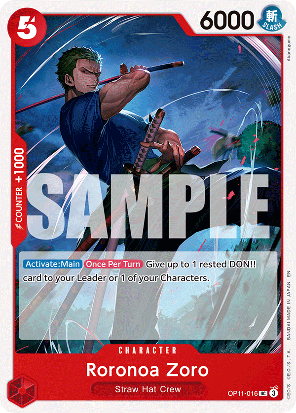Roronoa Zoro (OP11-016) 카드 이미지