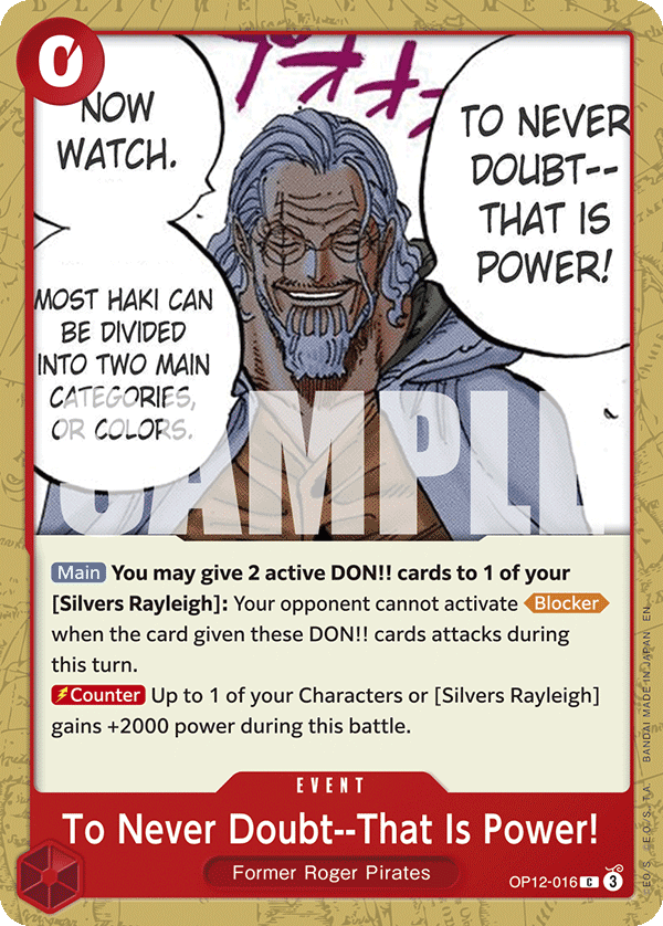 To Never Doubt--That Is Power! (OP12-016)